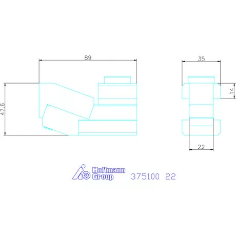 Amf Oldalszorító pár Mini-Bulle 22 mm