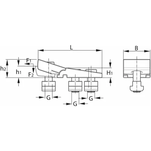 Amf Oldalszorító befogók 22 mm
