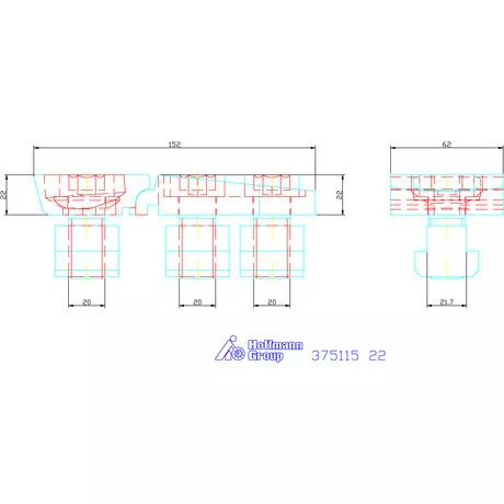 Amf Oldalszorító befogók 22 mm