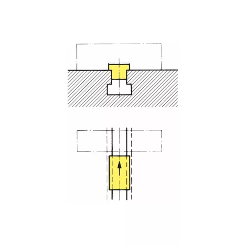 Amf Rögzítetlen horonycsap, köszörült, beszabályozáshoz 14 mm