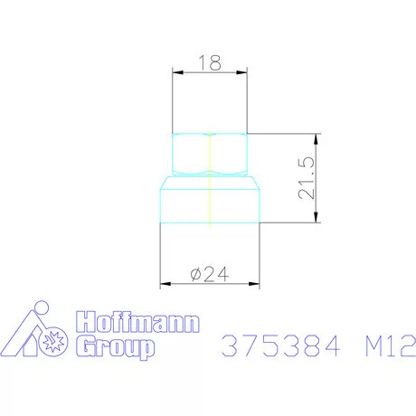 Halder Norm+Technik Hatlapú anya kúpos alátéttel M12