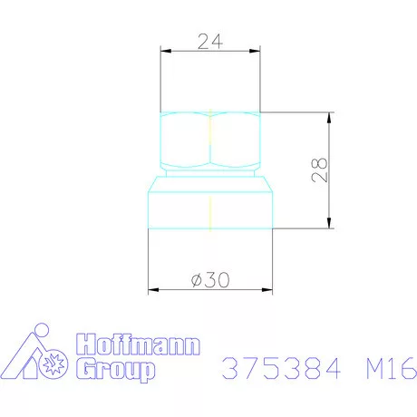 Halder Norm+Technik Hatlapú anya kúpos alátéttel M16