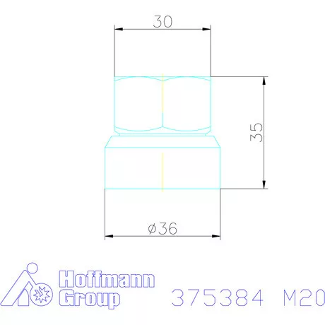 Halder Norm+Technik Hatlapú anya kúpos alátéttel M20