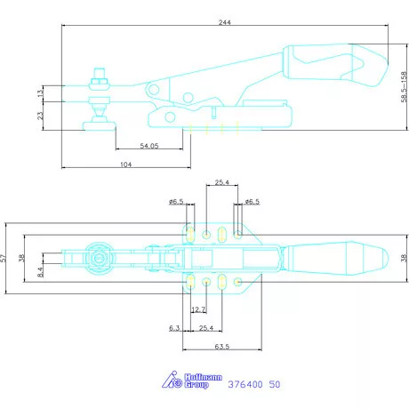 Garant Horizontális gyorsszorító, változtatható 50
