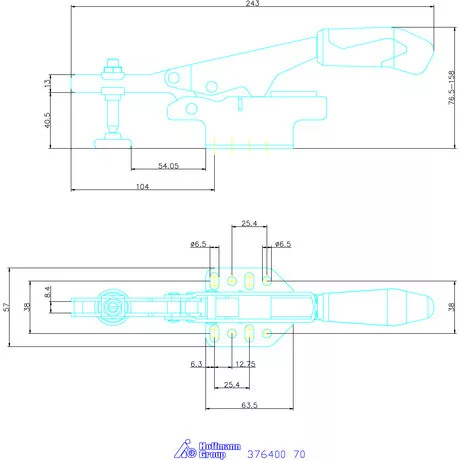 Garant Horizontális gyorsszorító, változtatható 70