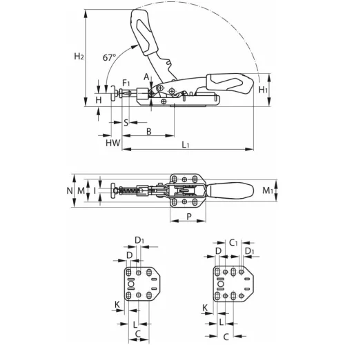 Garant Tolórudas gyorsszorító, változtatható 15