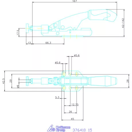 Garant Tolórudas gyorsszorító, változtatható 15