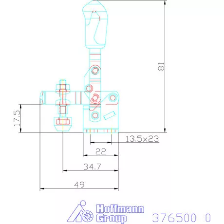 Amf Vertikális befogó vízszintes talppal 0