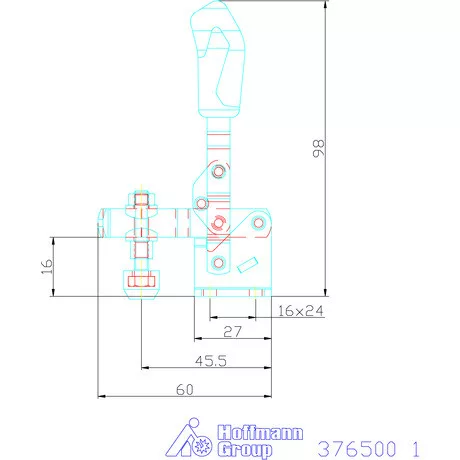 Amf Vertikális befogó vízszintes talppal 1