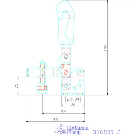 Amf Vertikális befogó vízszintes talppal 2