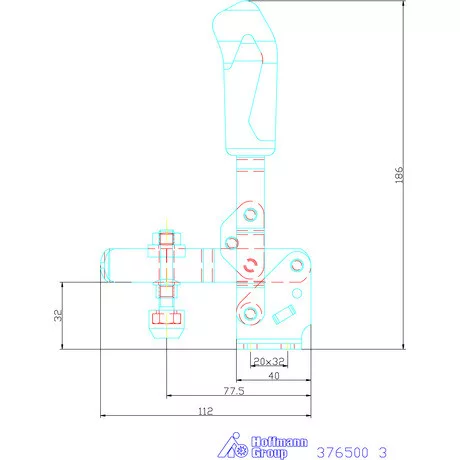 Amf Vertikális befogó vízszintes talppal 3