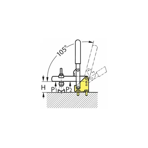 Amf Vertikális befogó vízszintes talppal 6