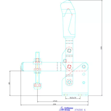 Amf Vertikális befogó vízszintes talppal 6