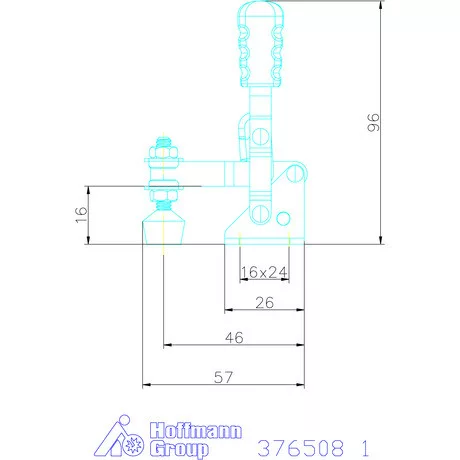 Holex Vertikális befogó vízszintes talppal 1