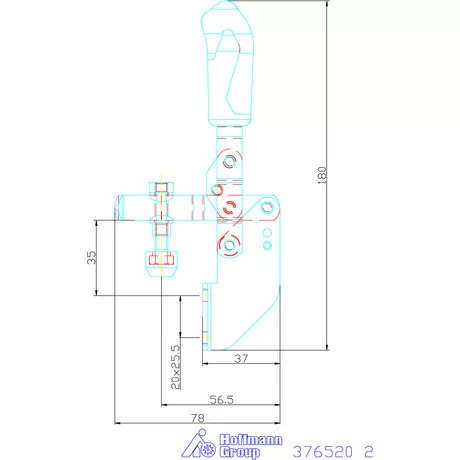 Amf Vertikális befogó derékszögű talppal, oldalsó felszereléshez 2