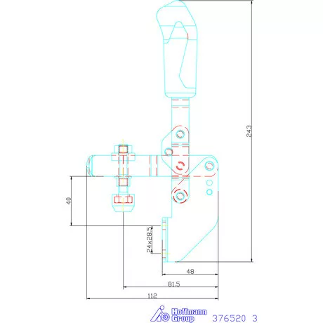 Amf Vertikális befogó derékszögű talppal, oldalsó felszereléshez 3