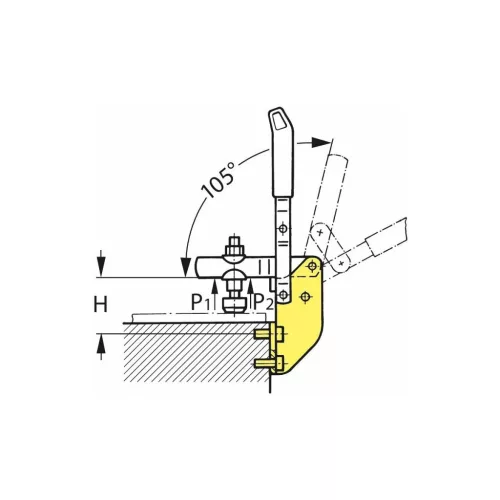 Amf Vertikális befogó derékszögű talppal, oldalsó felszereléshez 4