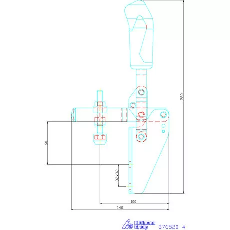 Amf Vertikális befogó derékszögű talppal, oldalsó felszereléshez 4