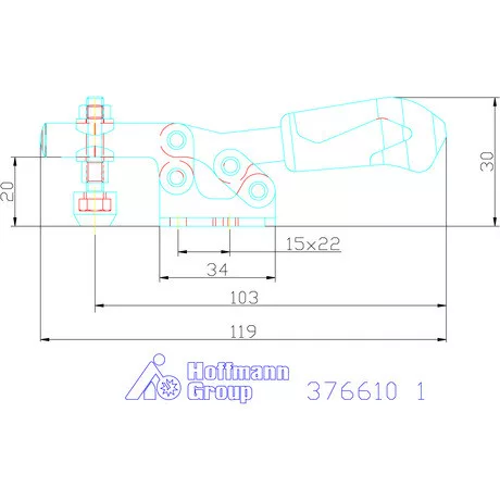 Amf Horizontális gyorsszorító vízszintes talppal 1