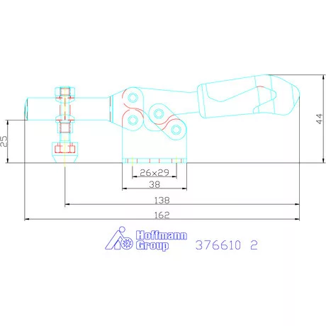 Amf Horizontális gyorsszorító vízszintes talppal 2