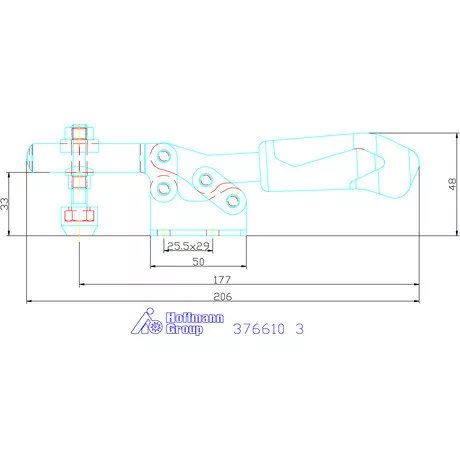 Amf Horizontális gyorsszorító vízszintes talppal 3