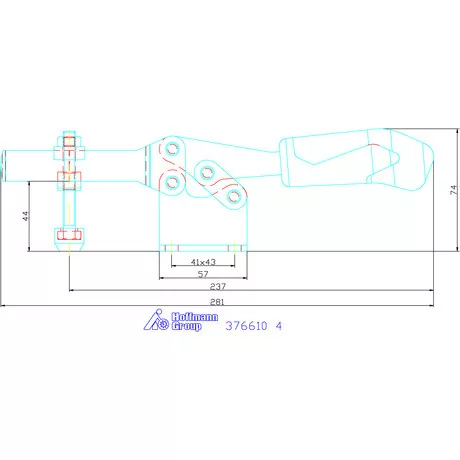 Amf Horizontális gyorsszorító vízszintes talppal 4