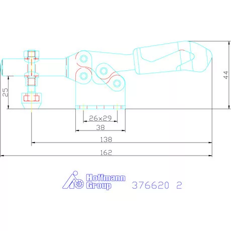 Amf Horizontális gyorsszorító vízszintes talppal, rozsdamentes 2