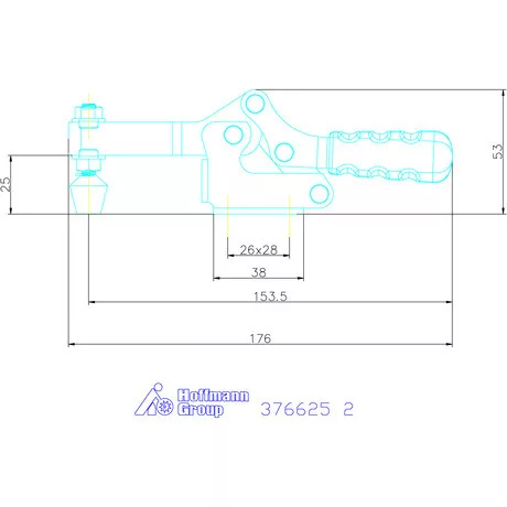 Holex Horizontális gyorsszorító vízszintes talppal 2
