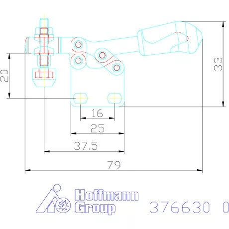 Amf Horizontális gyorsszorító függőleges talppal 0