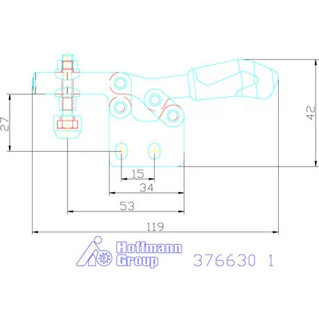 Amf Horizontális gyorsszorító függőleges talppal 1