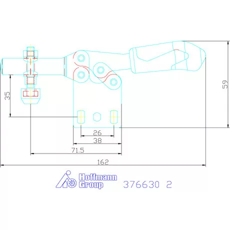 Amf Horizontális gyorsszorító függőleges talppal 2
