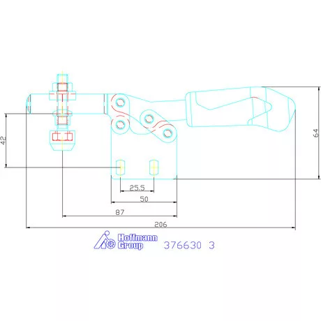 Amf Horizontális gyorsszorító függőleges talppal 3