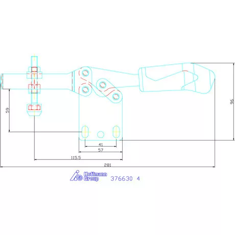 Amf Horizontális gyorsszorító függőleges talppal 4
