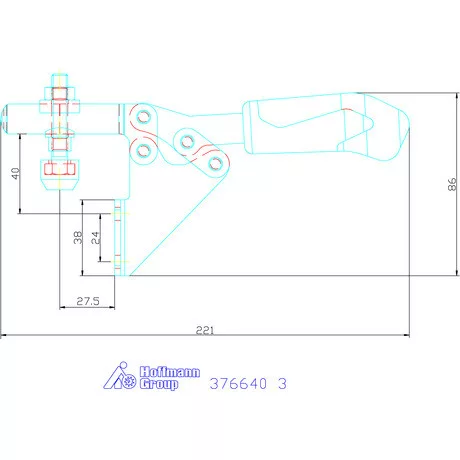 Amf Horizontális gyorsszorító derékszögű talppal 3