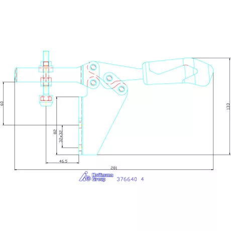 Amf Horizontális gyorsszorító derékszögű talppal 4