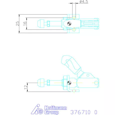 Amf Tolórudas gyorsszorító derékszögű talppal 0