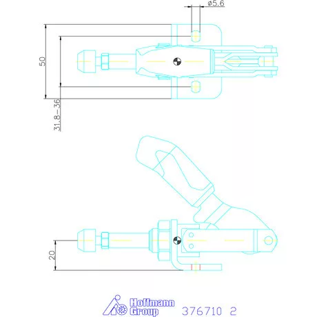 Amf Tolórudas gyorsszorító derékszögű talppal 2