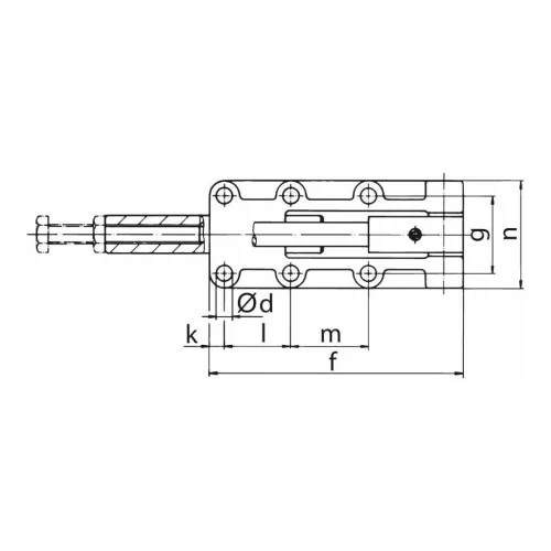 Amf Tolórudas gyorsszorító áthelyezhető kézi működtető karral 4
