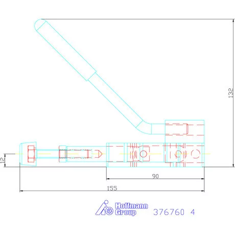 Amf Tolórudas gyorsszorító áthelyezhető kézi működtető karral 4