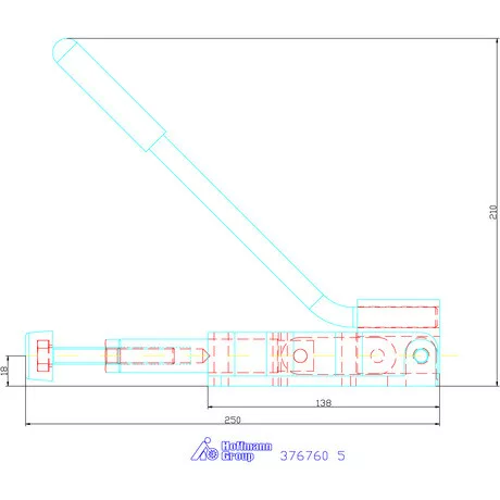 Amf Tolórudas gyorsszorító áthelyezhető kézi működtető karral 5