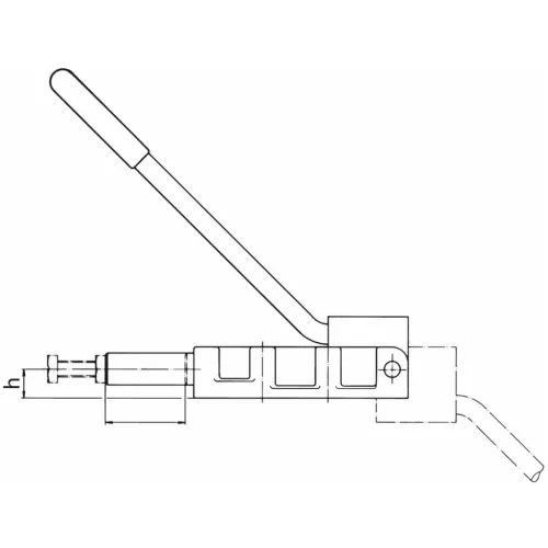 Amf Tolórudas gyorsszorító áthelyezhető kézi működtető karral 8
