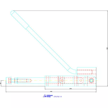 Amf Tolórudas gyorsszorító áthelyezhető kézi működtető karral 8