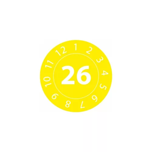 Ellenőrző plakett ⌀ 25 mm 15 db 2026