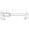 Digitális tolómérő IP67 kör keresztmetszetű mélységmérővel 150 mm