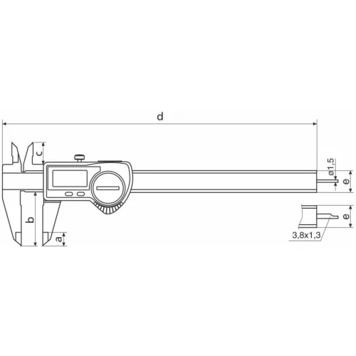 Mahr Digitális tolómérő IP67 adatkimenettel 200 mm