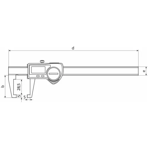 Digitális tolómérő befelé néző mérőcsőrökkel 150 mm