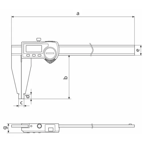 Mahr Digitális tolómérő MarCal mérőcsúcsok nélkül 300 mm