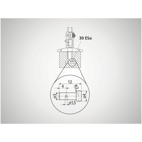 Mérőbetét távolságméréshez ⌀ 4 mm