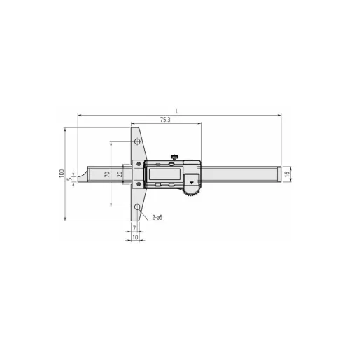 Mitutoyo Digitális mélységmérő tolómérő AOS adatkimenettel 150 mm