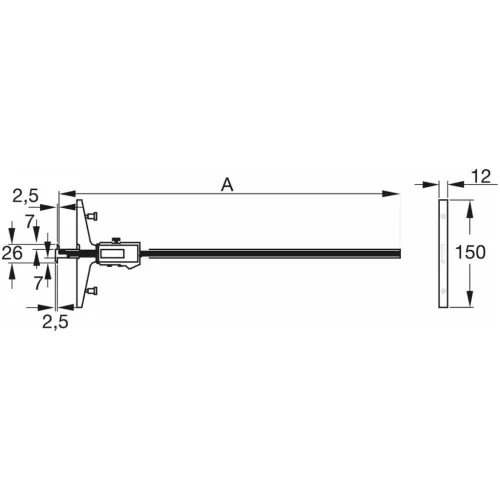 Demm Digitális univerzális mélységmérő tolómérő 400 mm